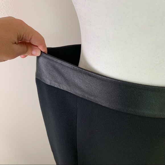 Cassis Black Leather Trim Pencil Skirt Size 10 NWT - Picture 4 of 11